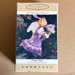 Keepsake Angel Ornament with Purple Dress